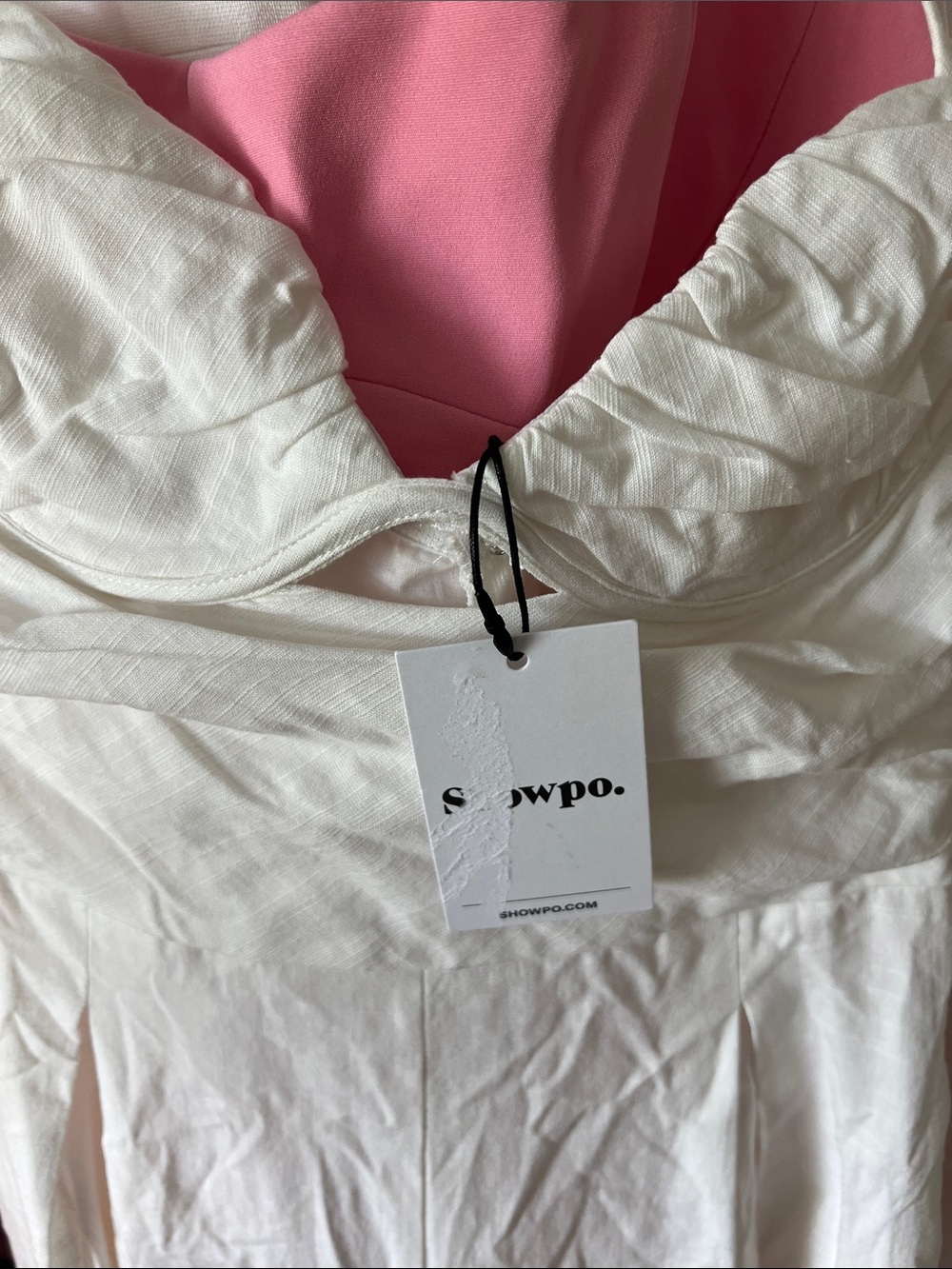 REVOLVE White Strapless Wide-Leg Jumpsuit with Halter Detail - Picture 8 of 10